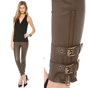 {Rachel Zoe} Suzie Belted Buckle Leather Pants
